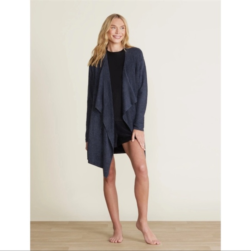 NWOT Barefoot Dreams CozyChic Lite Island Cardigan Wrap Indigo Size L/XL
